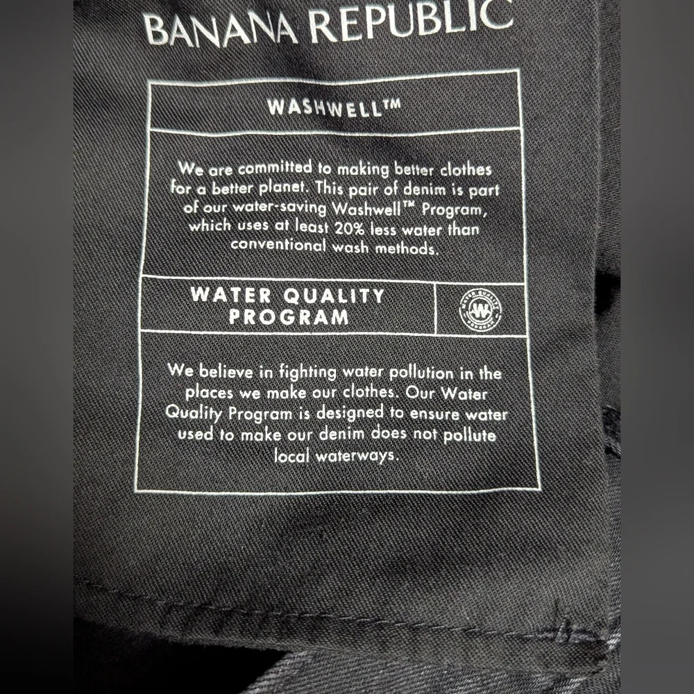 Men's Banana Republic The Traveler Slim Fit Jeans 36*36 Black Zip Fly